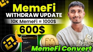 🤑Memefi Withdraw Update  Memefi Coin Withdrawal  Memefi Mining Update Memefi Coin Convert Token [upl. by Theurich]