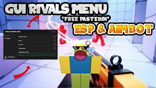 RIVALS Script GUI  Hack AIMBOT ESP HITBOX AND MORE PASTEBIN [upl. by Adnirb]