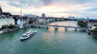 Basel Drone 4K Switzerland Basler Münster Drone Mittlere Brücke [upl. by Enia687]