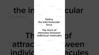 Define the intermolecular force  Types of forces chemisrty [upl. by Dimmick491]