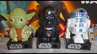 Star Wars Darth Vader  Yoda  R2D2 Candy Dispenser with Sound Effects [upl. by Aicital]