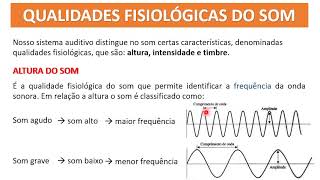 Aula  Acústica  Qualidades Fisiológicas do Som [upl. by Selokcin]