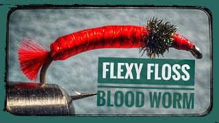 How to Tie a Flexy Floss Bloodworm A Fly tying tutorial [upl. by Craig47]