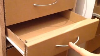 How to make a cardboard drawer corrugated cardboard furniture [upl. by Saito761]