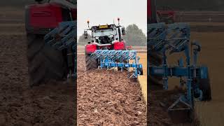 Massey Ferguson 8S 265 with Lemken Plough at the North Notts Ploughing Match [upl. by Hamian542]