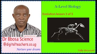 Alevel biology lesson 53 Evolution lesson 3 of 3 or evidences of evolution by Dr Bbosa Science [upl. by Royal]