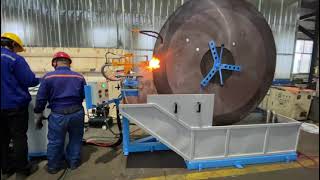 automatic hot saw blade teeth flame hardening machine [upl. by Auqinimod]