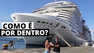 COMO É O MAIOR NAVIO DE CRUZEIRO QUE JÁ NAVEGOU NO BRASIL  MSC GRANDIOSA [upl. by Yeclehc]