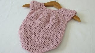 How to crochet a cute baby girls romper  The Martha Romper [upl. by Renckens]