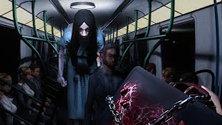 Horror Game Where A Woman Never Stops Following You it follows  CROWDED FOLLOWED All 3 Endings [upl. by Guntar]