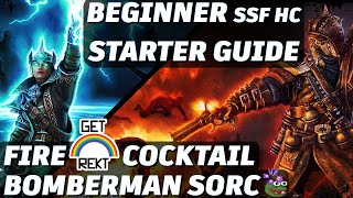 Grim Dawn 12 Beginner Guide  Fire Blackwater Cocktail Sorcerer  The Bomberman HC viable [upl. by Zahc]