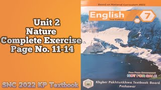 Class 7EnglishUnit 2NatureSolved ExerciseAdjetivesAjectival PhraseNew Course 2024ETEA Preps [upl. by Arakat488]