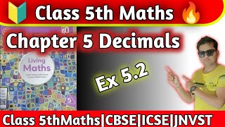 Class 5 Maths Chapter 5 Decimals Exercise 52Class 5th Maths Ratna SagarhpsgurugramNaresh Sir [upl. by Juback945]