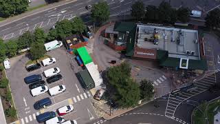 Aerial progress of Kirkbys new town centre retail development [upl. by Whiffen]