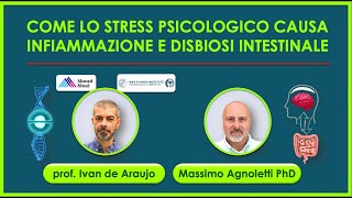 COME LO STRESS PSICOLOGICO CAUSA INFIAMMAZIONE E DISBIOSI INTESTINALE dr de Araujo dr Agnoletti [upl. by Ahsimaj]