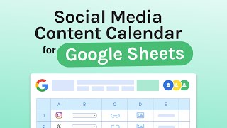 Easy Social Media Calendar for Google Sheets Free Template [upl. by Coffee]