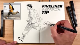 Improve your INK PEN SKETCHING with this easy tip [upl. by Ydiarf]