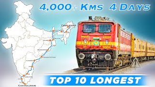 Top 10 Longest Trains in India That You Might Not Know [upl. by Caressa]