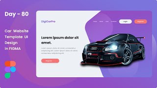 Day  80  Car Rental Website Template UI design in FIGMA  Daily UI Design Challenge [upl. by Sancha]