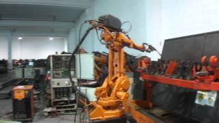 ABB arc welding robot IRB1400 with S4C controller at eurobotsnet  part 1 [upl. by Rosalinda]