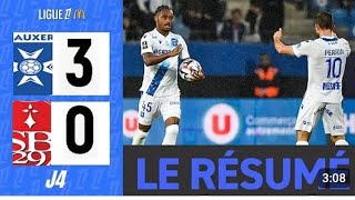 Auxerre Vs Brest 30 All Goals amp Extended Highlights  ligue 1 resumen [upl. by Eenobe]