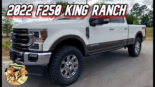 NEW 2022 FORD F250 KING RANCH TIRE SWAPPED Luxury Truck of America Walkaround Startup amp Interior [upl. by Braeunig961]