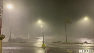 Hurricane Nicholas hits Galveston Seawall [upl. by Hamnet127]