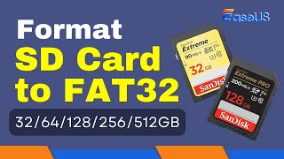 How to Format SD Card to FAT32 3264128256512GB Supported in Windows [upl. by Enilreug57]