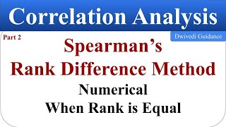 2 Spearman Rank correlation coefficient ranking method correlation Spearman rank order question [upl. by Gierk]