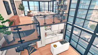 The Sims 4 Loft Apartment  701 Zenview  Speed Build  CC Links [upl. by Kcor]