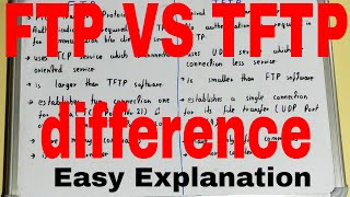 ftp vs tftpdifference between ftp and tftpftp and tftp differencedifference between tftp and ftp [upl. by Etnud]