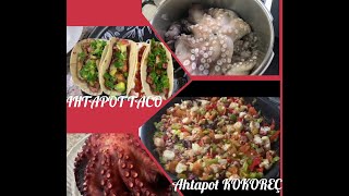 🌮Ahtapot KOKOREÇ amp AHTAPOT TACO ahtapot ahtapotyemek [upl. by Orgell]