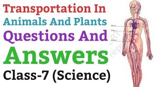 Transportation in plant’s and animals class 7 science complete solution [upl. by Herta]