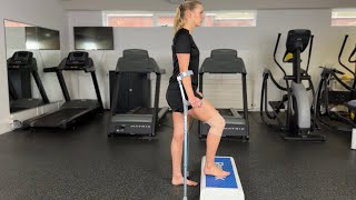 Phase 1 gait pattern  step tapping alternated exercise  Knee rehab [upl. by Attenra]