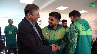 Chairman PCB Management Committee Mr Zaka Ashraf meets players at Pindi Cricket Stadium [upl. by Farmelo654]