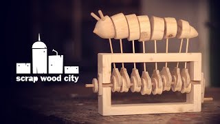 How to make a mechanical worm toy out of wood [upl. by Kono]