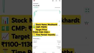 📊 Stock Name Wockhardt💵 shorts2024 sharemarket knowledge world nifty india [upl. by Calise]