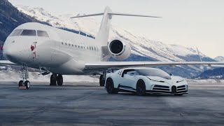 BUGATTI CENTODIECI A Day at Engadin Airport [upl. by Nevur]