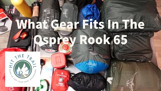 Packing the OSPREY ROOK 65  What fits in the bag [upl. by Kaplan]