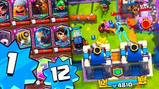 ¡¡NIVEL 1 CON TODAS LEGENDARIAS  NIVEL 12 ARRASANDO EN 2 VS 2 MAZO INVENCIBLE EN CLASH ROYALE [upl. by Zysk]