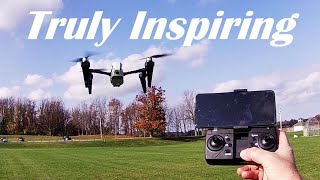 LSRC KS66 Brushless Auto Hover Drone Flight Test Review [upl. by Bartosch128]