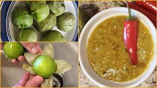 tomatillo chutney  husk tomatoes chutney  quick recipe with tomatillos easy and quick recipes [upl. by Shipp]