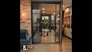 BiFolding Doors  Black Steel Doors [upl. by Idnek]