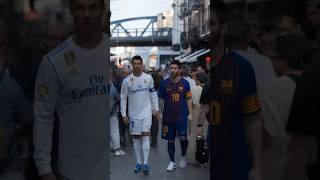 How Messi and Christiano Ronaldo help a homeless man football barcelona messironaldo ronaldo [upl. by Esyak]