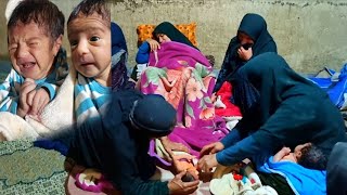 rural life Nomadic woman giving birth to twins naturally by local sages [upl. by Clymer]