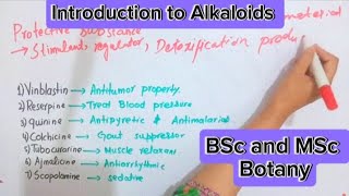 Introduction to alkaloidsPlant metabolismBsc and MSc botany [upl. by Ahsilad]