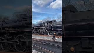 Gloucestershire and Warwickshire Railway Standard with 4MT 75014 steamlocomotive steamengine [upl. by Eselahs585]