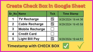 How to Make a Google Sheets Checkbox  Google Sheet Checkbox with Formula [upl. by Volin]