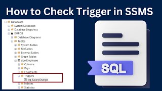 How to check trigger in SSMS  SQL ट्रिगर कैसे देखे [upl. by Onileba]