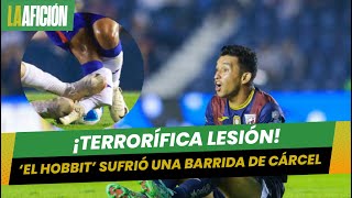 Hobbit Bermúdez sufre fractura de tibia y peroné tras fuerte entrada en el Atlante vs Dorados [upl. by Nealah]